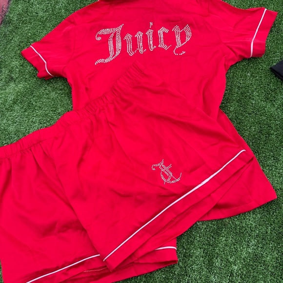 Juicy Couture Red Pajama Set - Picture 1 of 4
